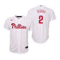Youth Nike Philadelphia Phillies #2 Jean Segura White (Red Strip) Game Authentic Stitched MLB Jersey