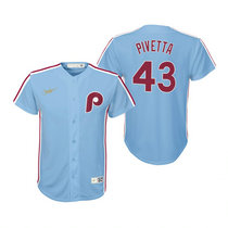 Youth Nike Philadelphia Phillies #43 Nick Pivetta Light Blue Game Authentic Stitched MLB Jersey