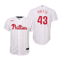 Youth Nike Philadelphia Phillies #43 Nick Pivetta White (Red Strip) Game Authentic Stitched MLB Jersey