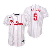 Youth Nike Philadelphia Phillies #5 Nick Williams White (Red Strip) Game Authentic Stitched MLB Jersey