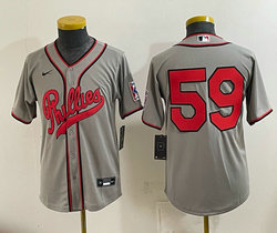 Youth Nike Philadelphia Phillies #59 Gray no name 2026 Field Of Dreams Stadium Jersey