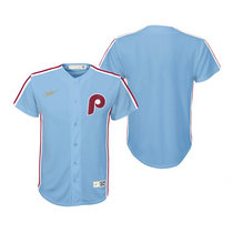 Youth Nike Philadelphia Phillies Blank Light Blue Game Authentic Stitched MLB Jersey