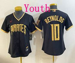 Youth Nike Pittsburgh Pirates #10 Bryan Reynolds Black 2026 City MLB Jersey