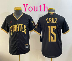 Youth Nike Pittsburgh Pirates #15 Oswin Appollis Black 2026 City Baseball Jersey