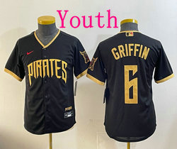 Youth Nike Pittsburgh Pirates #6 Konnor Griffin Black 2026 City MLB Jersey