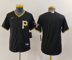 Youth Nike Pittsburgh Pirates Blank Black Game Authentic Stitched MLB Jersey