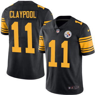 Youth Nike Pittsburgh Steelers #11 Chase Claypool Black Rush Authentic Stitched NFL Jersey