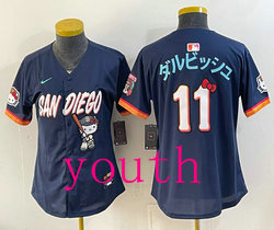 Youth Nike San Diego Padres #11 Navy Hello Kitty Night Jersey