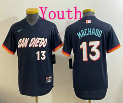 Youth Nike San Diego Padres #13 Manny Machado Black 2026 City Pullover Jersey