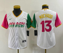 Youth Nike San Diego Padres #13 Manny Machado White 2022 City Authentic Stitched MLB Jersey