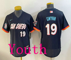 Youth Nike San Diego Padres #19 Tony Gwynn Obsidian 2026 City Pullover MLB Jersey