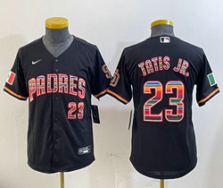 Youth Nike San Diego Padres #23 Fernando Tatis Jr. Black Fashion Stitched MLB Jersey