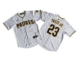 Youth Nike San Diego Padres #23 Fernando Tatis Jr. White Stripe Limited MLB Jersey