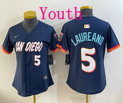 Youth Nike San Diego Padres #5 Ramón Laureano Button 2026 City MLB Jersey
