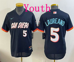 Youth Nike San Diego Padres #5 Ramón Laureano Obsidian 2026 City Pullover MLB Jersey