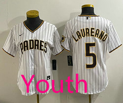 Youth Nike San Diego Padres #5 Ramon Laureano White Jersey