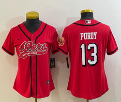 Youth Nike San Francisco 49ers #13 Brock Purdy Red Joint Logo Stitched baseball jersey