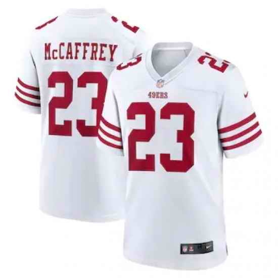 Youth Nike San Francisco 49ers #23 Christian McCaffrey White 2023 Vapor Untouchable Authentic Stitched NFL Jersey