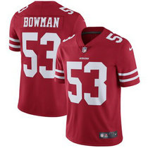 Youth Nike San Francisco 49ers #53 NaVorro Bowman Red Vapor Untouchable With Team Patch Authentic Stitched NFL Jersey