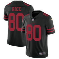 Youth Nike San Francisco 49ers #80 Jerry Rice Black Vapor Untouchable Authentic Stitched NFL Jersey