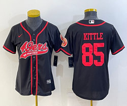Youth Nike San Francisco 49ers #85 George Kittle Black Joint Authentic Stitched baseball jersey