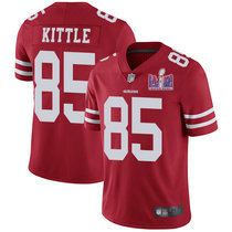 Youth Nike San Francisco 49ers #85 George Kittle Red With 2024 Super Bowl (LVIII ) patch Jersey