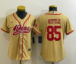 Youth Nike San Francisco 49ers #85 George Kittle Yellow Joint Authentic Stitched NFL Jerseys
