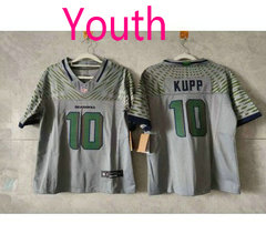Youth Nike Seattle Seahawks #10 Cooper Kupp 2025 Gray Rivalries Stitched Jersey
