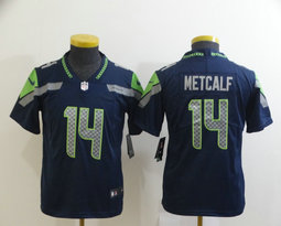 Youth Nike Seattle Seahawks #14 D.K. Metcalf Blue Vapor Untouchable Limited Authentic Stitched NFL Jersey