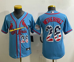 Youth Nike St. Louis Cardinals #26 JJ Wetherholt Black USA 250 Fourth of July Stitched Baseball Jersey