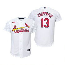 Youth Nike St.Louis Cardinals #13 Matt Carpenter White Authentic Stitched MLB Jersey