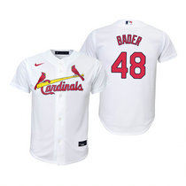 Youth Nike St.Louis Cardinals #48 Harrison Bader White Authentic Stitched MLB Jersey