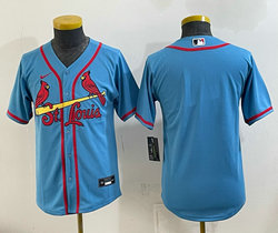 Youth Nike St.Louis Cardinals Blank Blue Authentic Stitched MLB Jersey