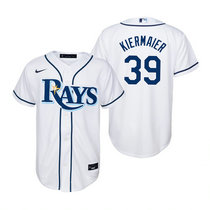 Youth Nike Tampa Bay Rays #39 Kevin Kiermaier White Game Authentic stitched MLB jersey