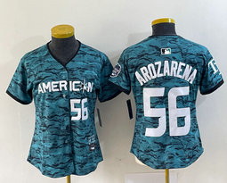 Youth Nike Tampa Bay Rays #56 Randy Arozarena Light Blue Authentic stitched MLB jersey