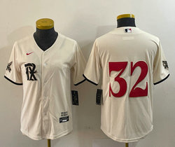 Youth Nike Texas Rangers #32 Evan Carter Cream 2023 City Authentic Stitched MLB Jersey