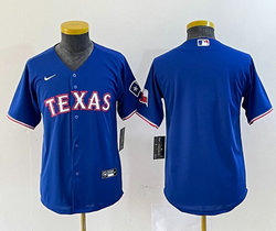 Youth Nike Texas Rangers Blank Blue Game Authentic Stitched MLB jersey