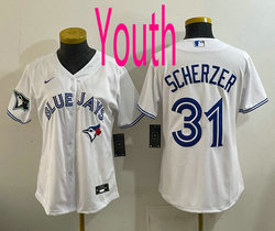 Youth Nike Toronto Blue Jays #31 Max Scherzer White Authentic Stitched MLB Jersey