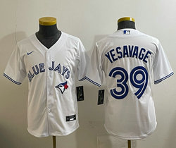 Youth Nike Toronto Blue Jays #39 Trey Yesavage White Baseball Jersey