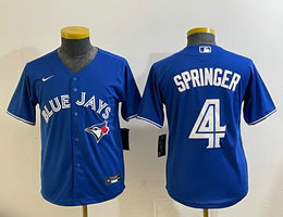 Youth Nike Toronto Blue Jays #4 George Springer Blue Authentic Stitched MLB Jersey