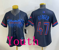 Youth Nike Toronto Blue Jays #47 Addison Barger Navy City MLB Jersey