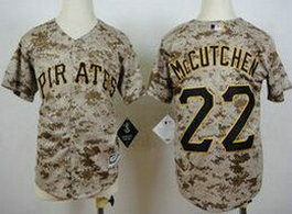 Youth Pittsburgh Pirates #22 Andrew McCutchen Camo Authentic stitched MLB jersey