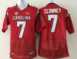 Youth South Carolina Fighting Gamecocks #7 Javedeon Clowney Red Authentic Stitched College Football Jersey