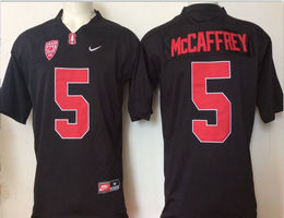Youth Stanford Cardinal #5 Christian McCaffrey Black Authentic Stitched College Football Jersey