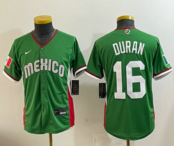 Youth Team Mexico #16 Jarren Duran Green 2026 World Baseball Classic Stadium Jersey