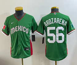 Youth Team Mexico #56 Randy Arozarena Green 2026 World Baseball Classic Stadium Jersey