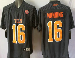 Youth Tennessee Volunteers #16 Peyton Manning Gray Authentic Stitched NCAA Jersey