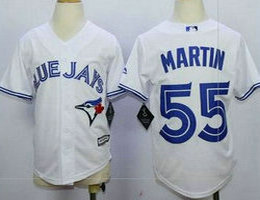 Youth Toronto Blue Jays #55 Russell Martin White New Majestic Stitched MLB Jersey