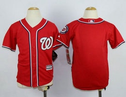 Youth Washington Nationals Blank Red New Majestic Authentic Stitched MLB Jersey