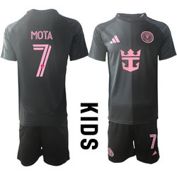 kids 2025-26 Inter Miami CF #7 MOTA away Soccer Club Jersey
